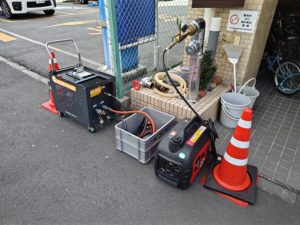 名古屋市内　連結送水管耐圧試験